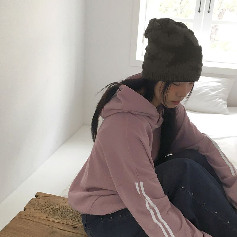 Corem star knit long beanie