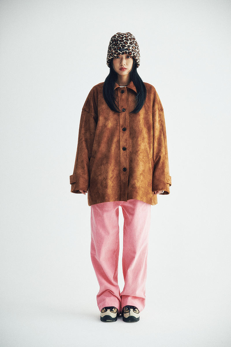 Corduroy Pintuck Band Pants (pink)