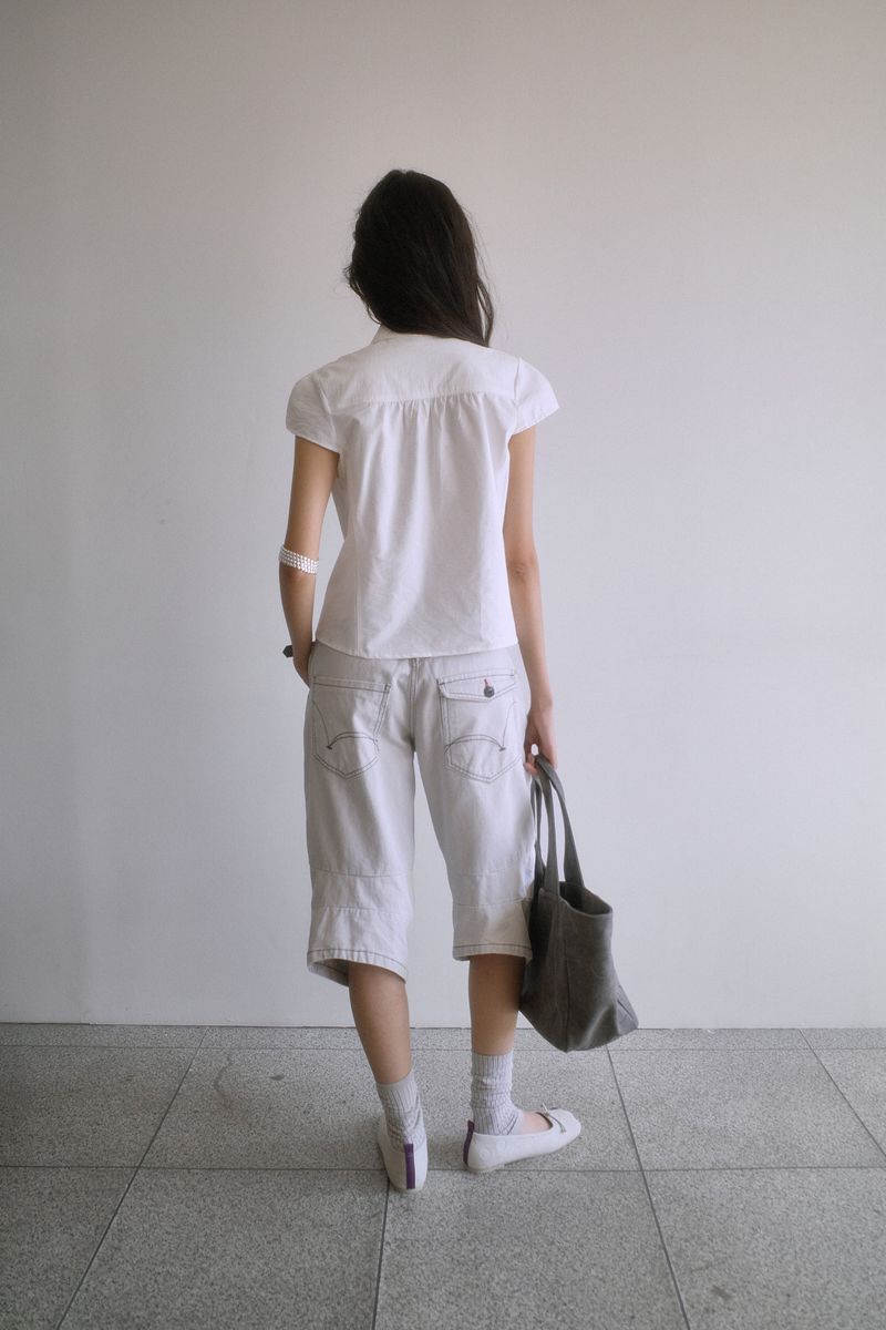 26SS★ CINCH BACK STITCH BERMUDA PANTS