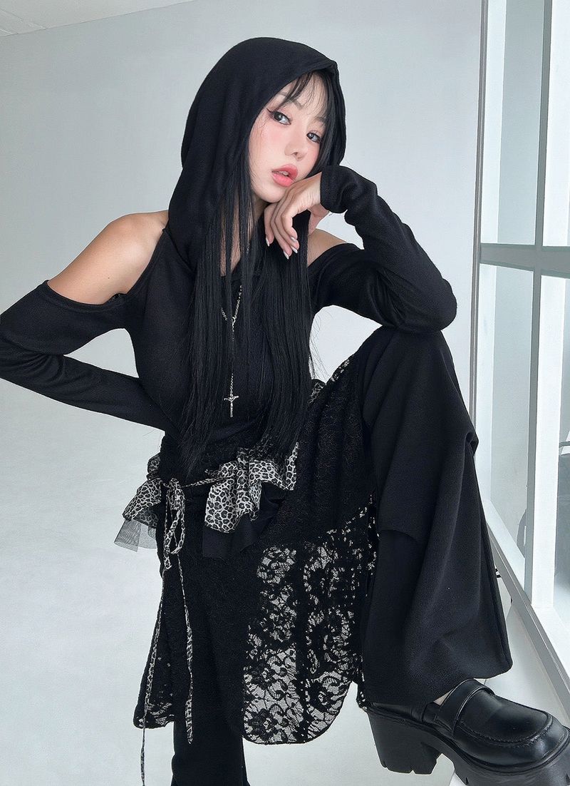 Pintuck Shirring Bootcut Long Pants