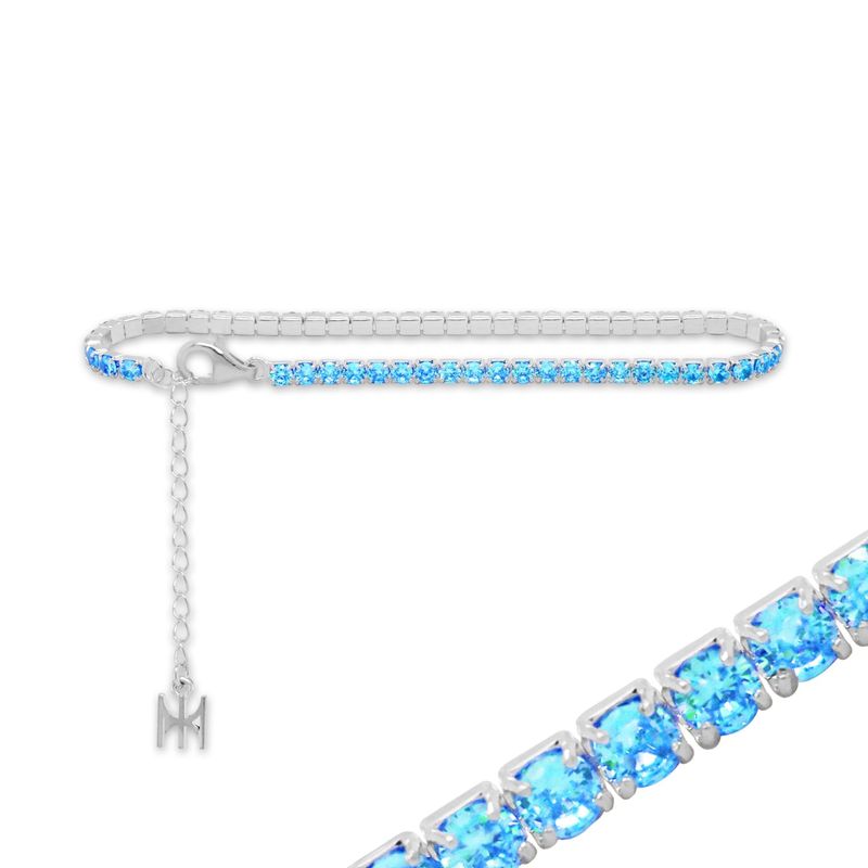 MACIER（マシール）の「[S925] Skyblue Mini Tennis Bracelet (white silver)（Accessories）」