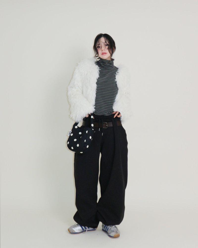 Angel Hairri Fur Bolero Short Jacket (Semi Cropped Jacket)