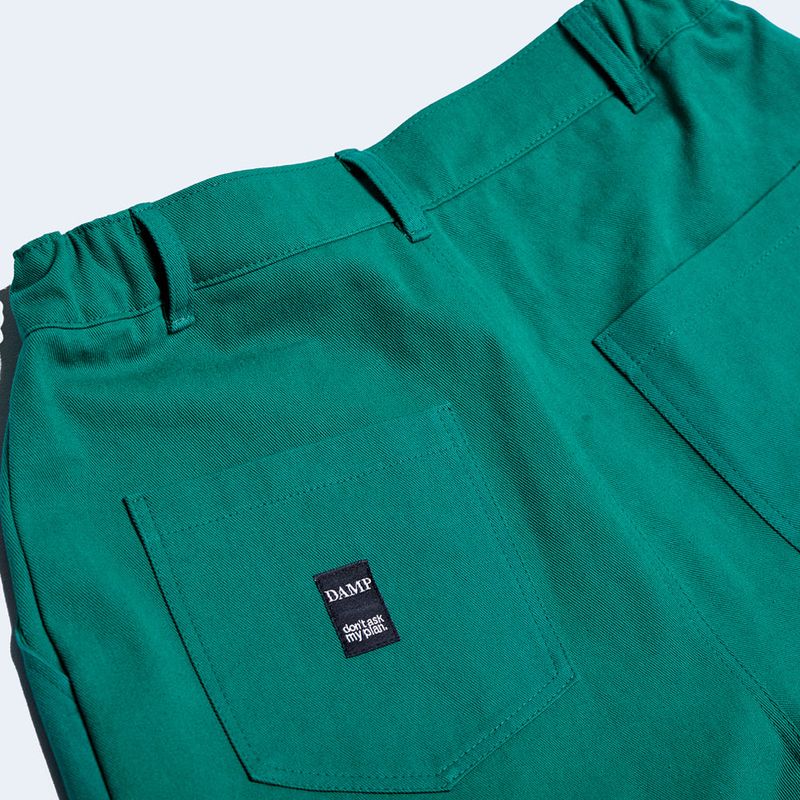 DAMP WIDE FIT ONE TUCK PANTS_GREEN