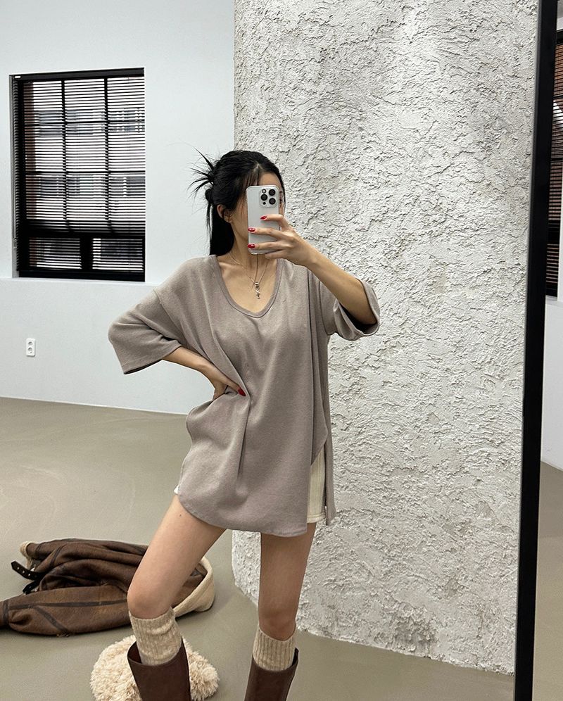 Maison Loose fit Napping Inner Short Sleeve Tee