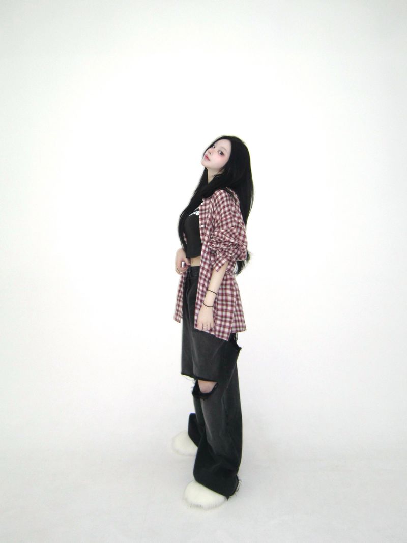 Linen checkered shirt