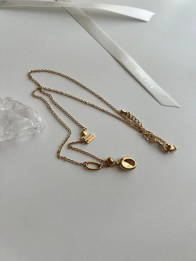 coii Round Coin Ball Layered Ruffle Bold Long Short Necklace