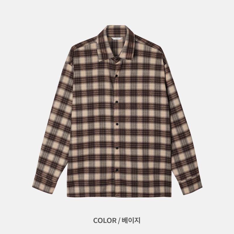 [premium] jack check overfit shirts