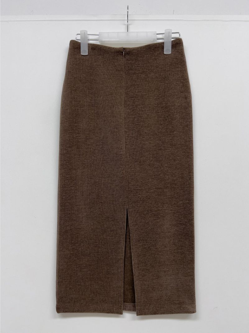 Velour H-line long skirt