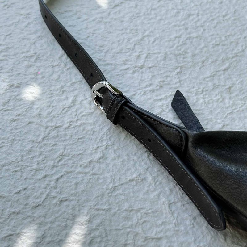 Draped Curved Shoulder Bag