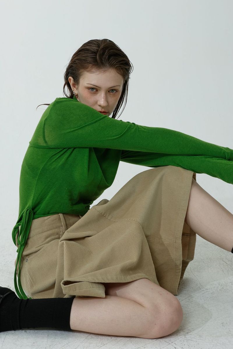 WOOL SPAN TURTLENECK T-SHIRT_OLIVE
