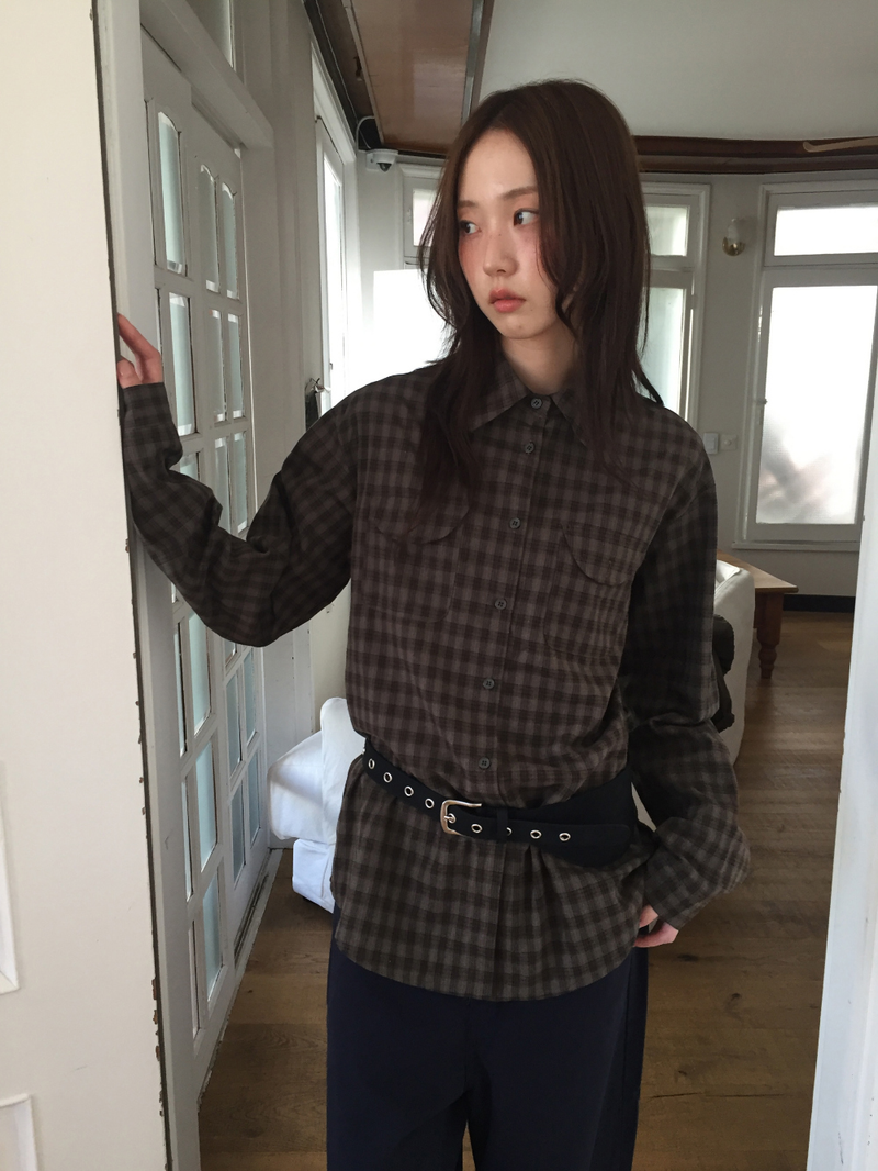 Tar Pocket Check Shirt (2color)