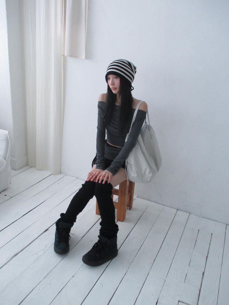 off-shoulder slit t