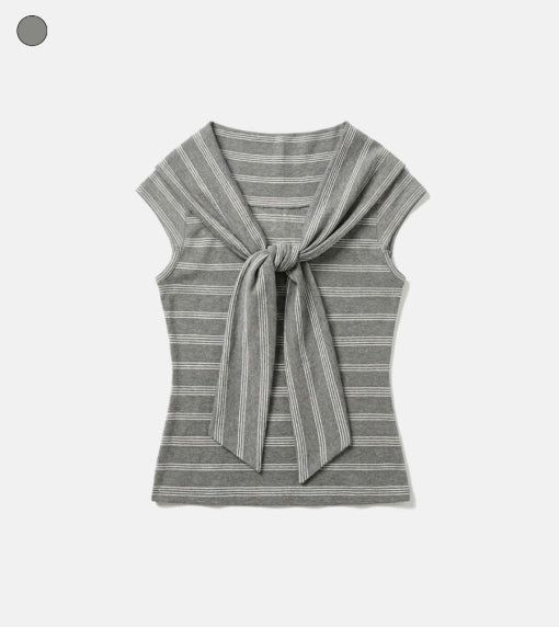 Stripe Drape Top