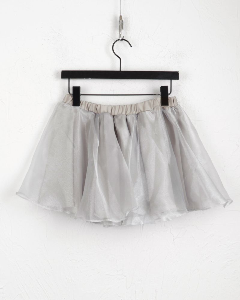 Weil organza layered flare miniskirt
