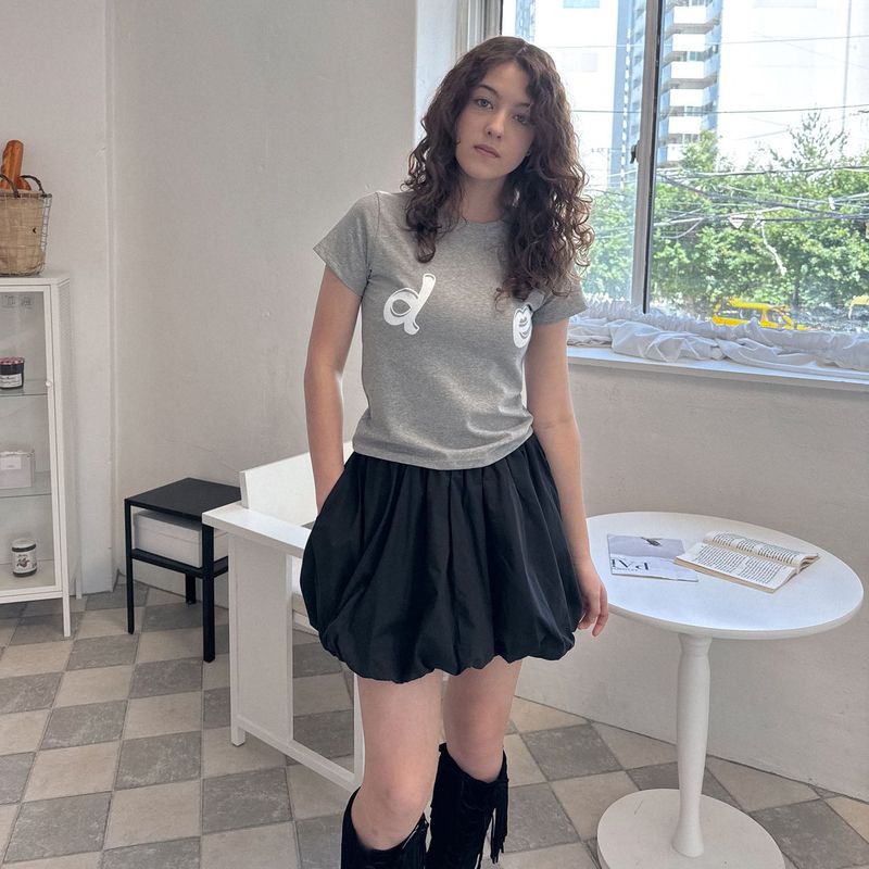 delidi（ディライディ）の「d e logo T-shirt (gray)（Tops）」