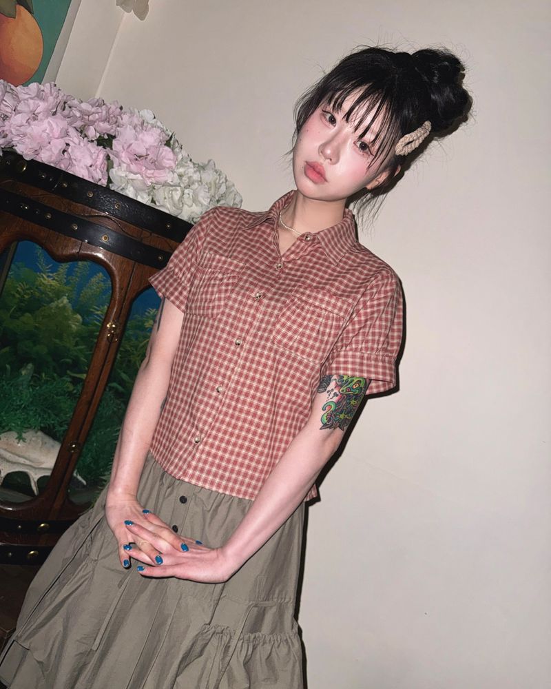 (3color) Frill Around Pocket Balloon Skirt