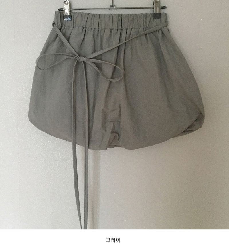 Tie Balloon Mini Skirt (4 colors)