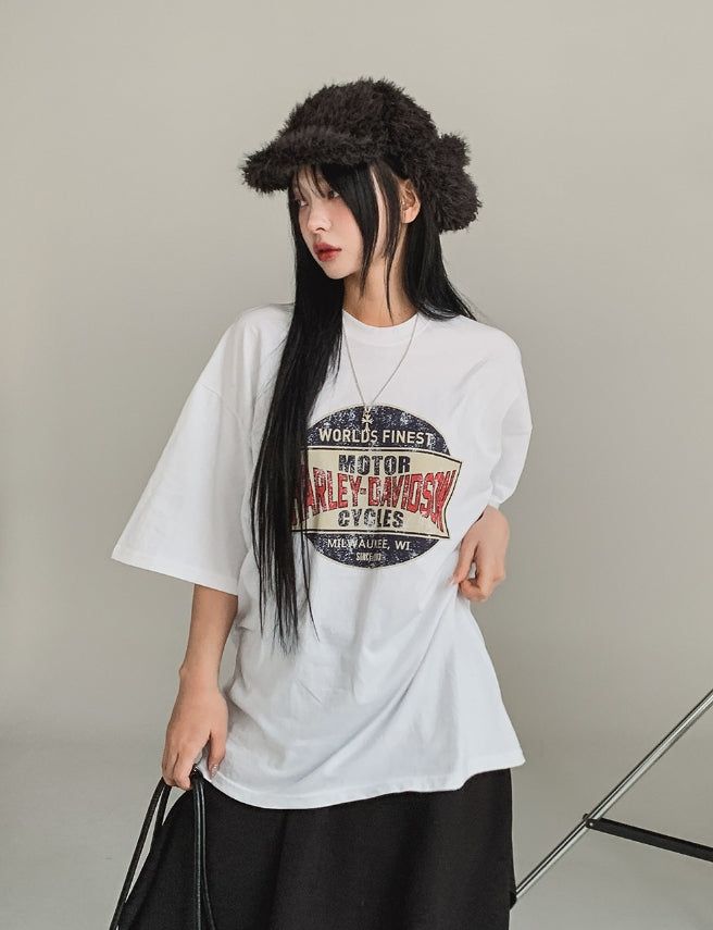 ハーレーヴィンテージプリントボックス半袖Tシャツ