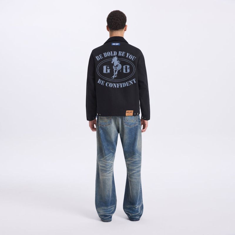 ウォッシュド 14oz クロップドデトロイトワークジャッカー