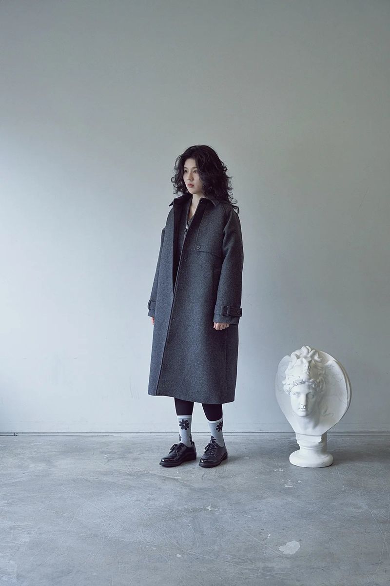 PURE-WOOL 90 BALMACAAN COAT (Charcoal)