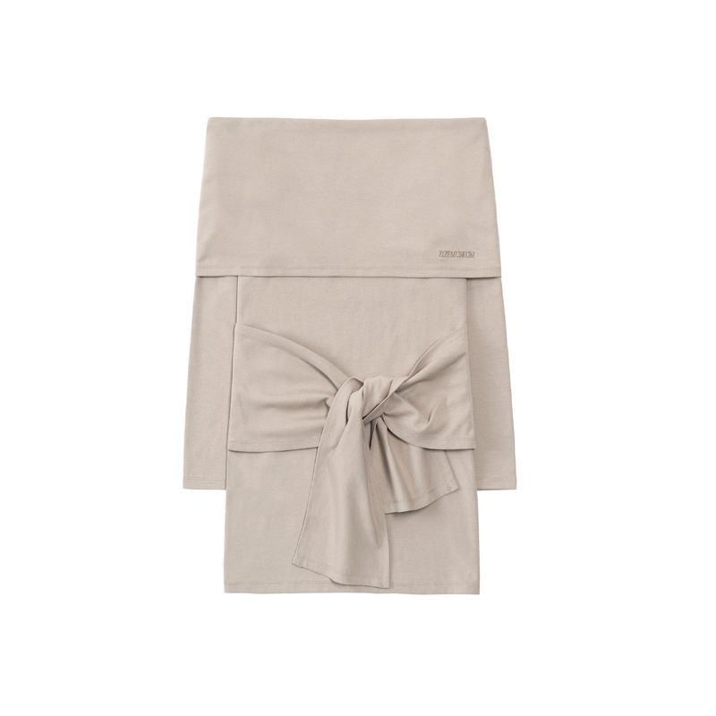 OFF SHOULDER TIED TOP (MOCHA)