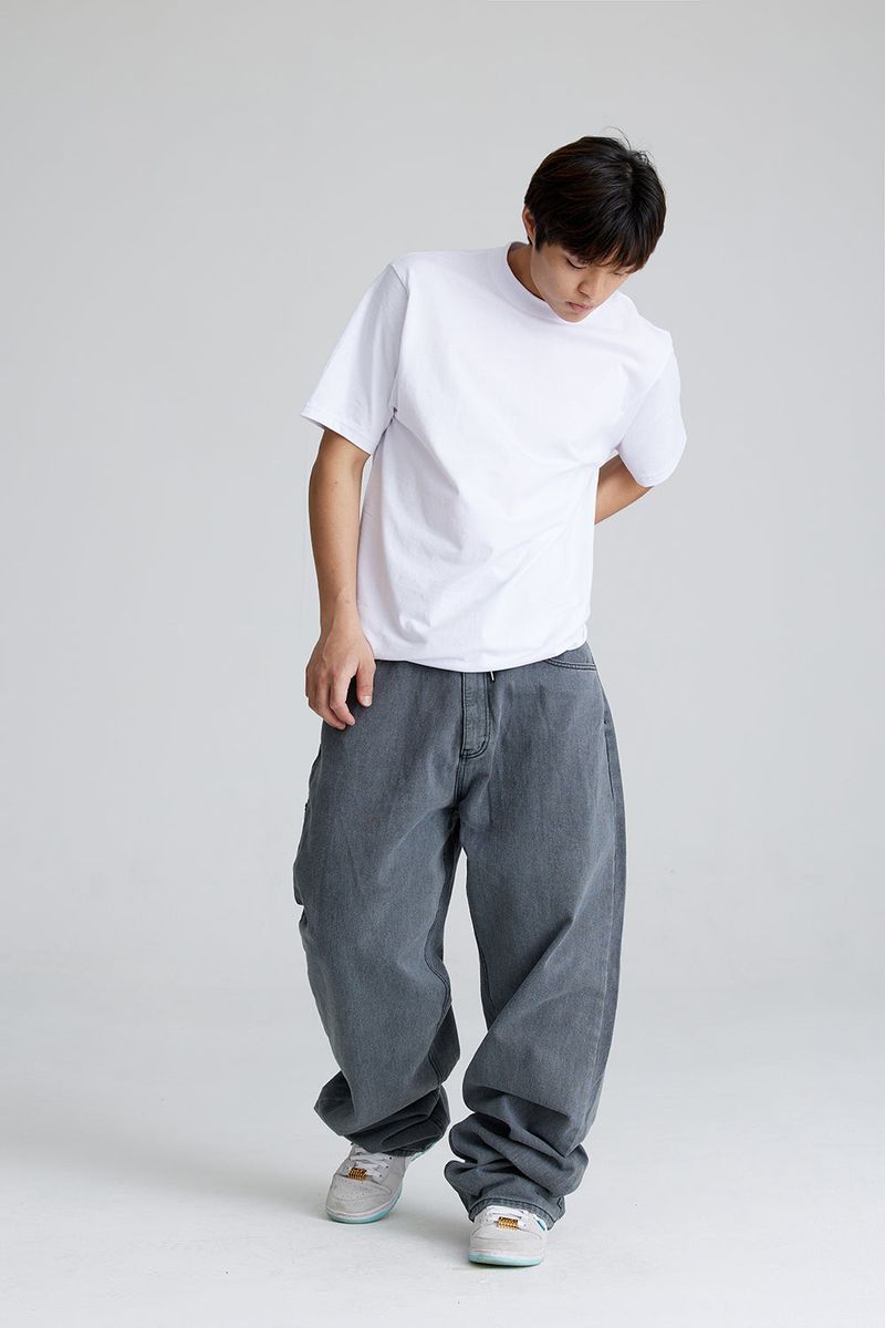 CARPENTER LOOSEFIT DENIM PANTS GRAY