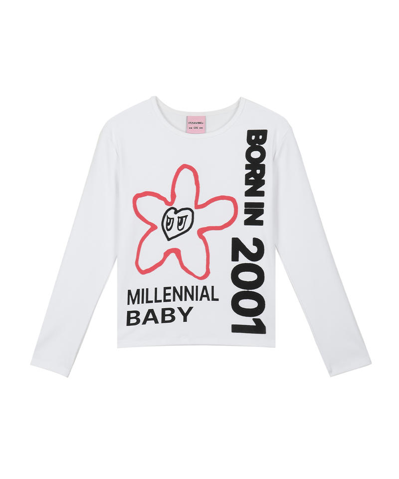 ITZAVIBE（イッザバイブ）の「フラワーアイズ2001Tシャツ（トップス）」