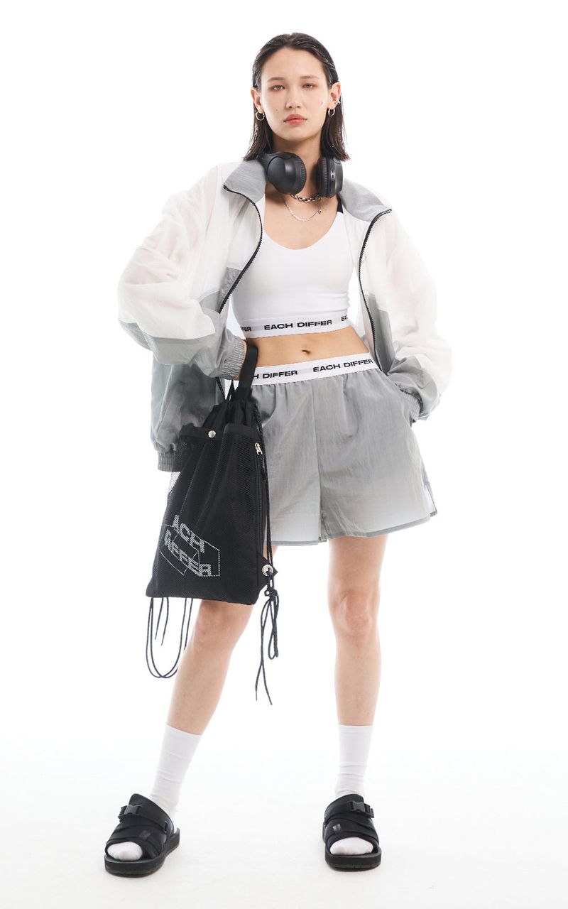EACH DIFFER（イーチディファー）の「LOGO BAND SHORTS_GRAY（Pants）」