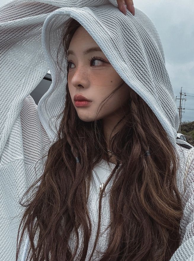 Summer Track Mesh Hooded Zip-Up
