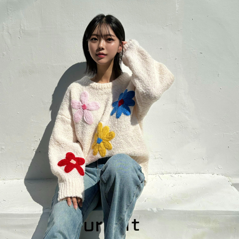 ur.fit（オールフィット）の「CREAM DAISY SWEATER code 101（Tops）」