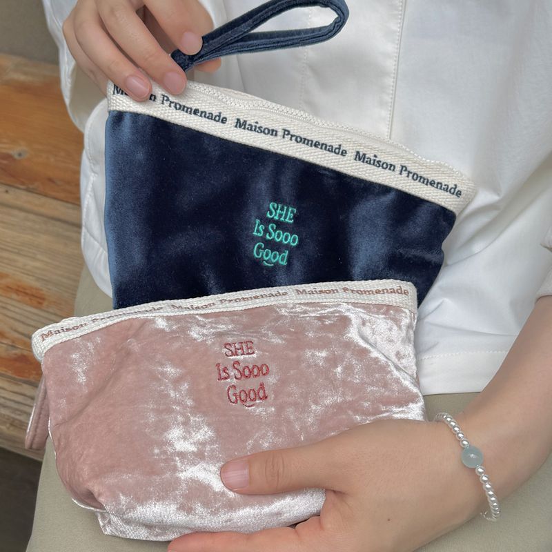 Soft Velvet Cosmetic Bag