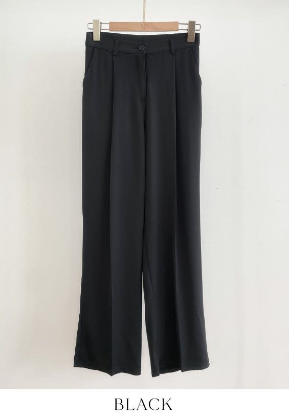 Light Cool Pintuck Wide Slacks