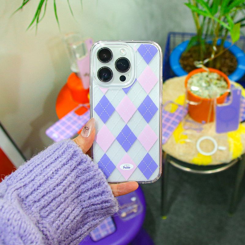 【MADE】Argyle Jelly hard Phone case