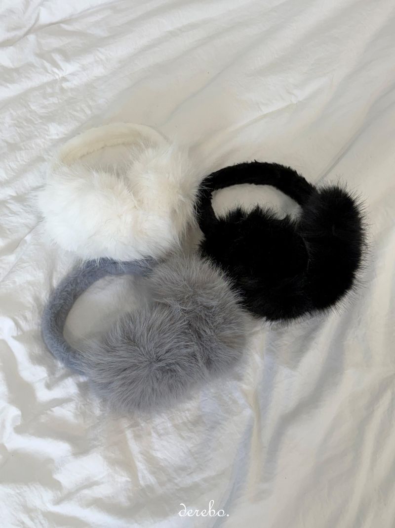 Rabbit fur earmuffs