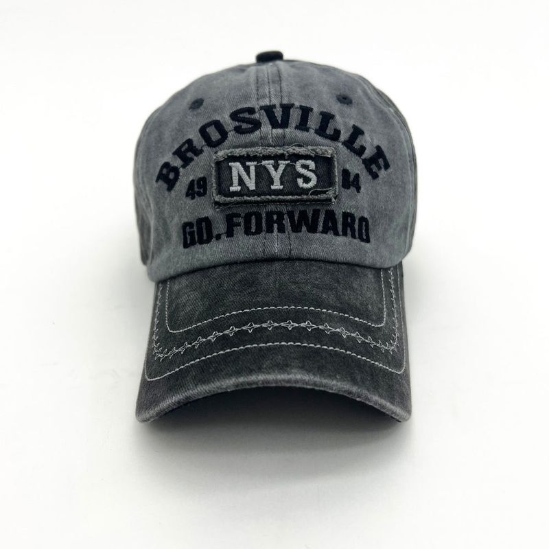 Y2K vintage stitch ball-cap (Gray)