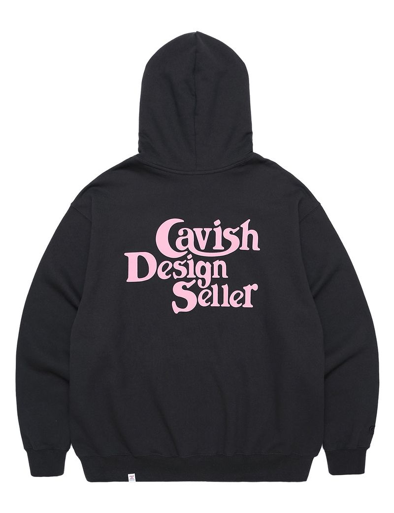 cavish（カビシ）の「SELLER LOGO HOODIE CHARCOAL(PINK)(CV2BFUM400A)（Tops）」
