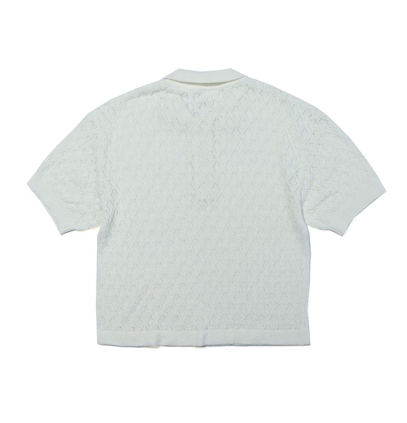WIGGLY COLLAR KNIT TOP