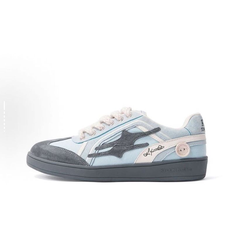 KILLWINNER（キルウィナー）の「KILLWINNER Blue-gray ジャーマントレーニングシューズ,レトロ,スタイリッシュ,カジュアルシューズ,ユニセックススタイル（シューズ）」