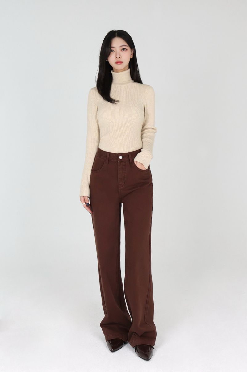 ur.fit(オールフィット)の「CLOUD FLEECE MAHOGANY COLOR DYEING STRAIGHT DENIM code 26029(Pants)」