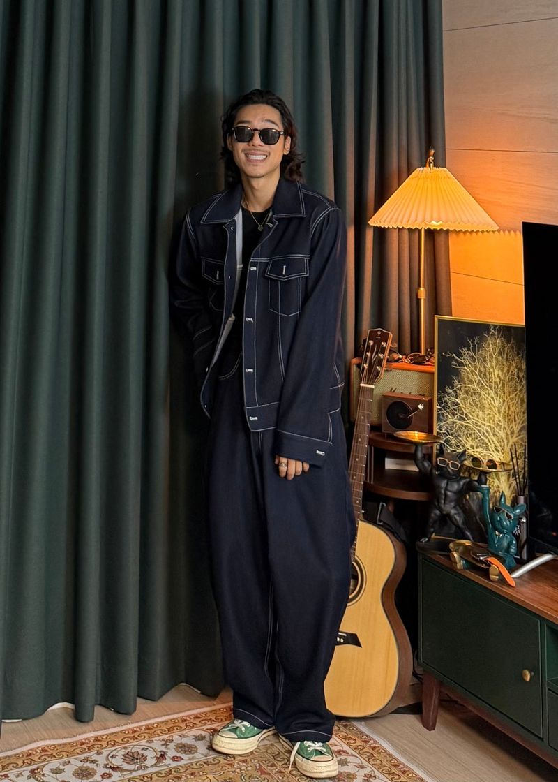 Stitch Bijou Denim Pants 3COLOR