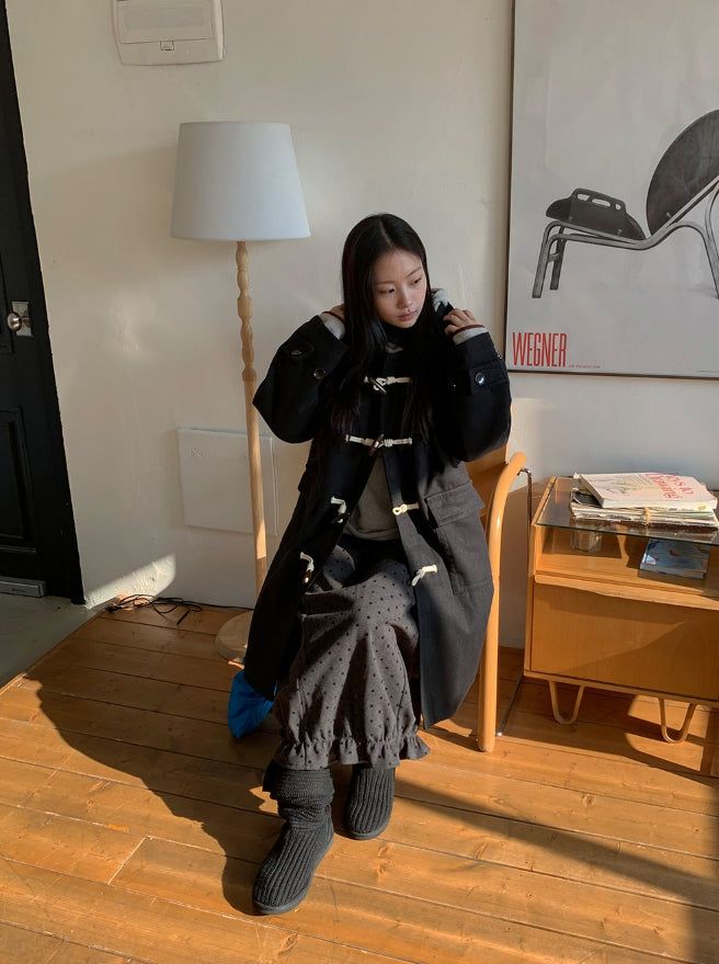 Kithe Quilted Hood Duffel Long Coat