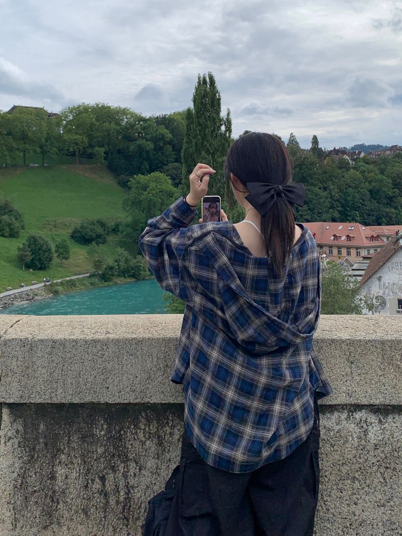 Authentic Hoodie Check Shirt 2C