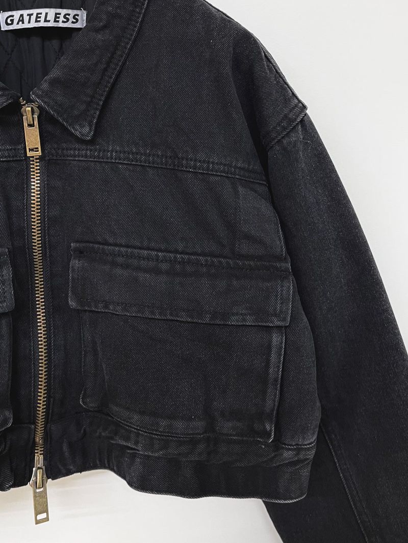 DENIM BOMBER JACKET