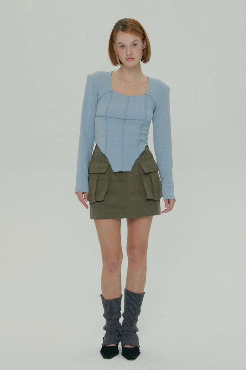 CARGO MINI SKIRT / KHAKI