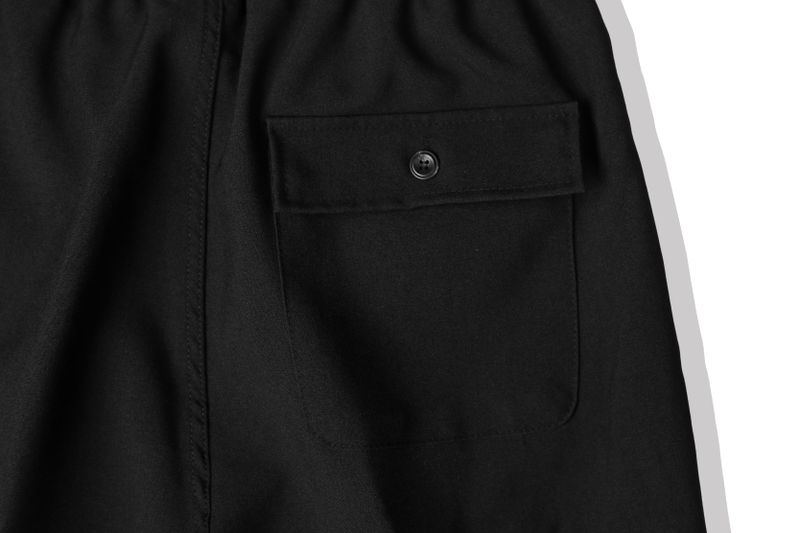 ONE TUCK BERMUDA PANTS BLACK