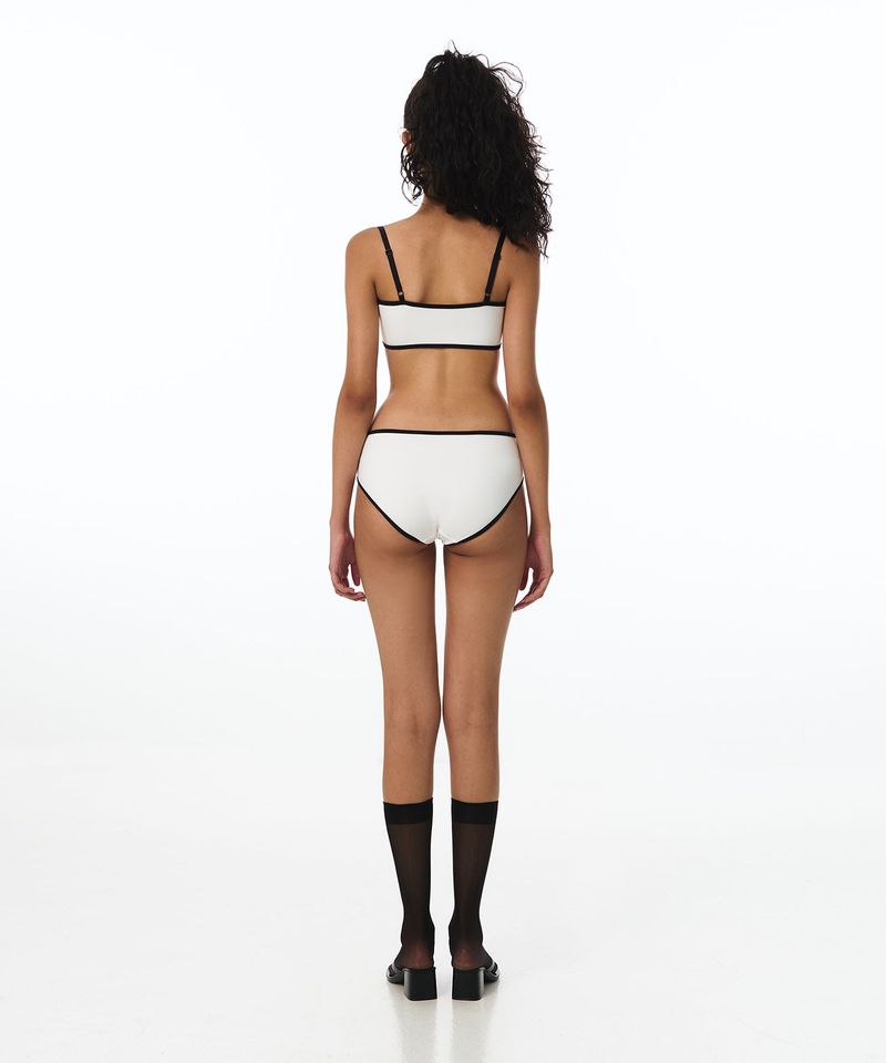 Line Low Bikini Panties (White)