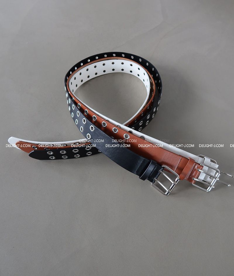 Two Buckle Punching Leather Belt