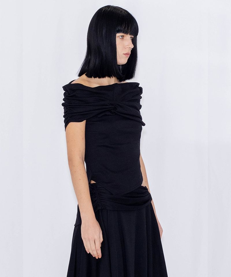 ASYMMETRIC DRAPE TOP