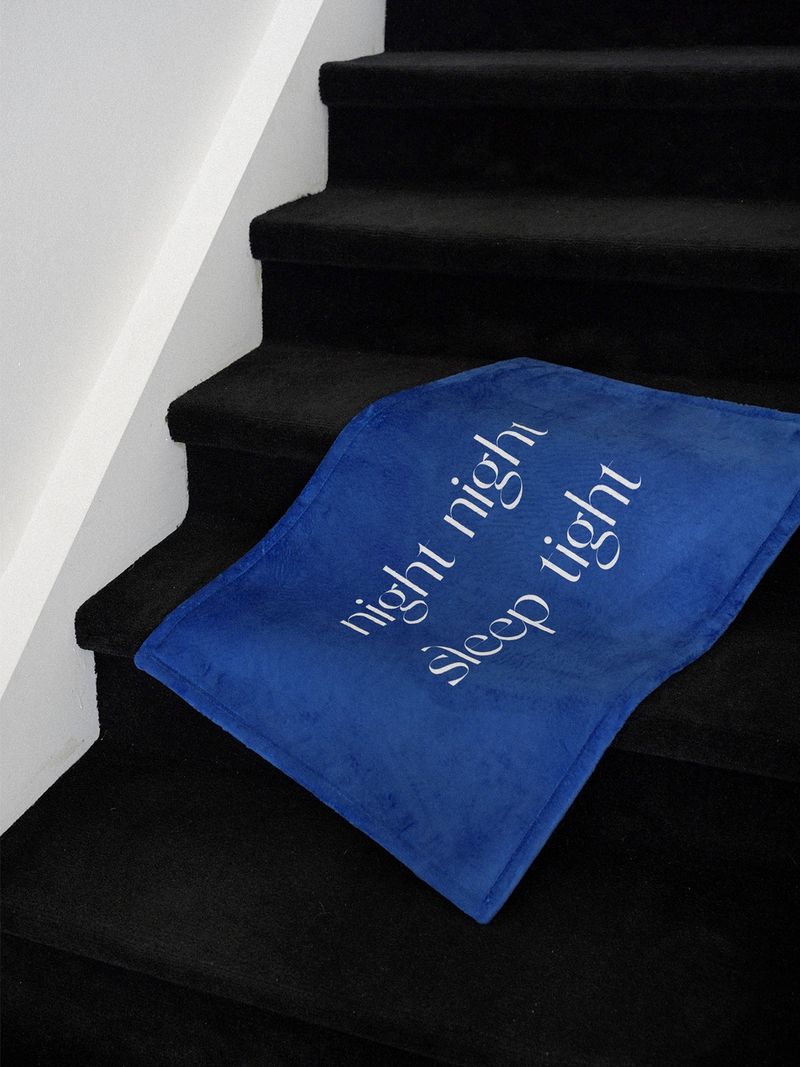 night night mini rug - blue