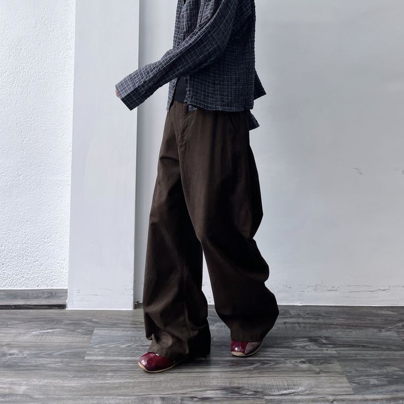 Brown Shadow Wide Pants
